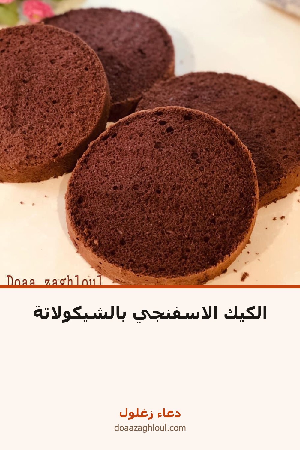 الكيك الاسفنجي بالشيكولاتة | دعاء زغلول